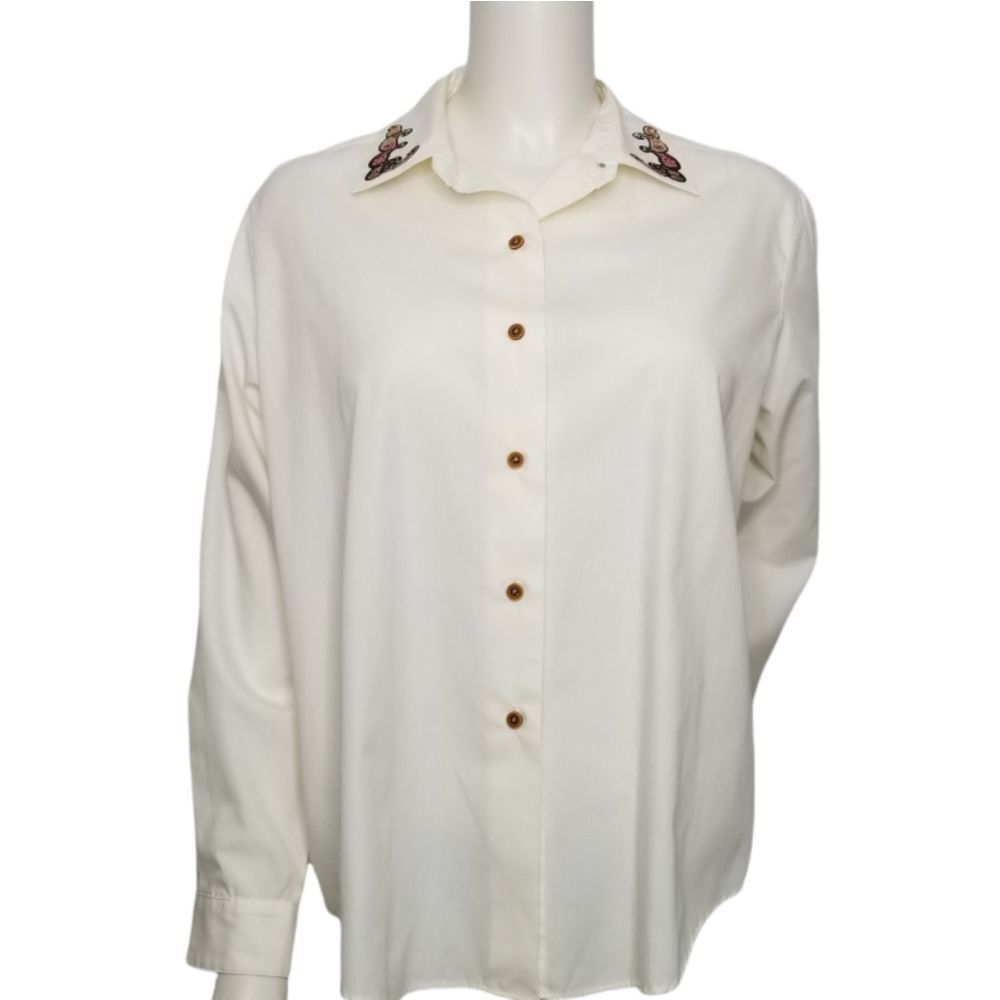 Pendleton Women's Button Up Embroidered Blouse - image 1